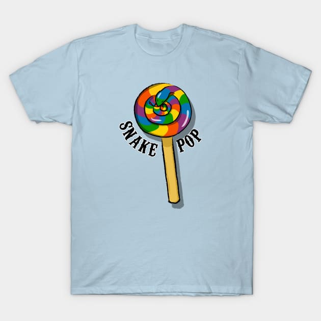 Snake Pop - Unusual Lollipop T-Shirt by Fun Funky Designs